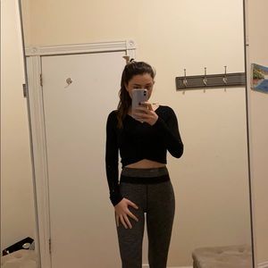 Long sleeve wrap top